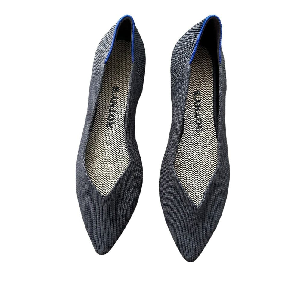 Rothy’s Gray Ballet Flat Point Toe Women's The Point Size 5